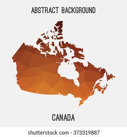 Canada map in geometric polygonal style.Abstract tessellation,modern design background. Vector illustration EPS8