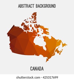 Canada map in geometric polygonal style.Abstract tessellation,modern design background. Vector illustration EPS8