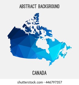 Canada map in geometric polygonal,mosaic style.Abstract tessellation,modern design background. Vector illustration EPS8