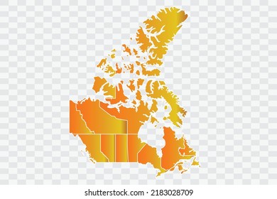 Canada Map Gold Dust Color on White Backgound png