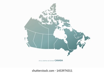 Canada map. graphic vector map of canada