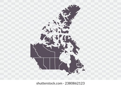 Canada Map Graphite Color on White Background quality files Png