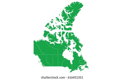 Canada map green color