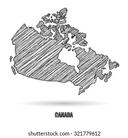 Canada Map Hand Draw