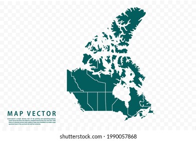 Canada map High Detailed on white background. Abstract design vector illustration eps 10