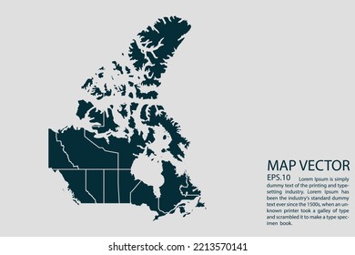 Canada map High Detailed on white background. Abstract design vector illustration eps 10