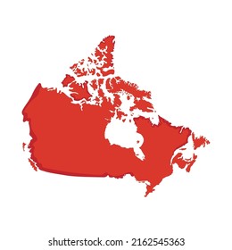 canada map icon on white background