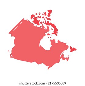 canada map icon on white background