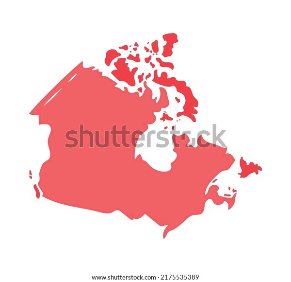 Canada Map Icon On White Background Stock Vector (Royalty Free ...