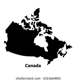 Canada Map Icon. Simple Illustration Of Canada Map Vector Icon For Web