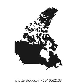 diseño de ilustración vectorial de icono de mapa de canadá