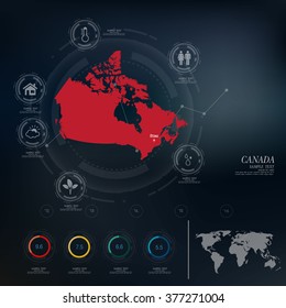 CANADA map infographic