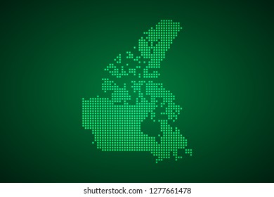 Canada map, internet line, connected points. Canada map with dot .Vector illustration Eps 10.