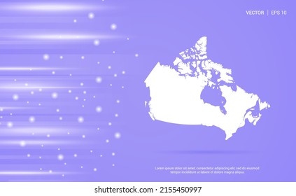 Canada map isolated on purple background. Vector Illustration.