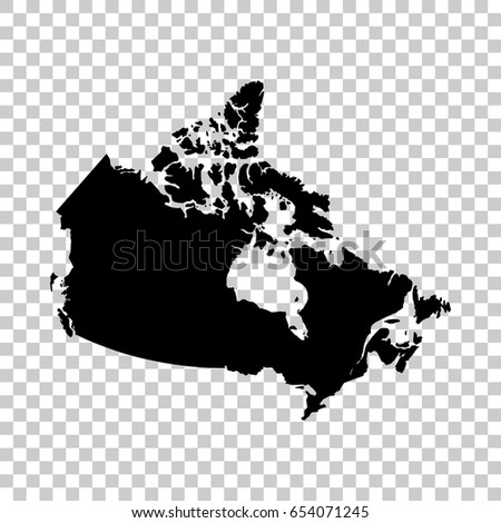 Canada Map Isolated On Transparent Background Stock Vector (Royalty