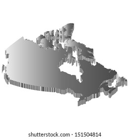 Canada  map  metal
