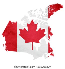 Canada Map National Flag Icon
