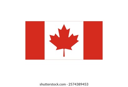 Canada Map on Red and White Colour