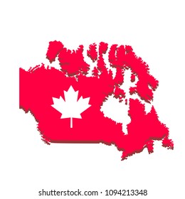 Canada Map On White Background Stock Vector (Royalty Free) 1094213348