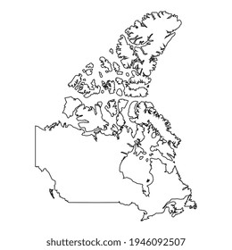 Canada map on white background