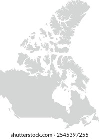 Canada Map with Outline in the projection of ESPG 3857 Google map