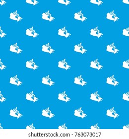 Canada map pattern repeat seamless in blue color for any design. Vector geometric illustration