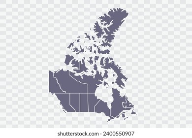 Canada Map pewter Color on White Background quality files Png
