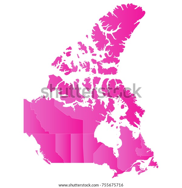 Canada Map Pink Pastel Graphic Background Stock Vector (Royalty Free ...