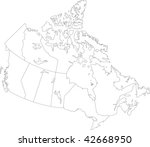 Canada map with province borders