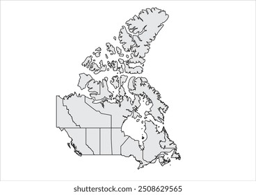 Canadá Mapa Quick Silver Cor Fundo branco