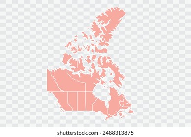 Canada Map salmon Color Background quality files png