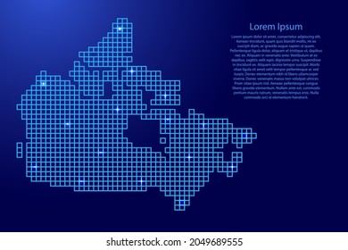 Canada Map Silhouette Blue Mosaic Structure Stock Vector (Royalty Free ...