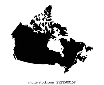 Kanada Karte Silhouette Vektor Art