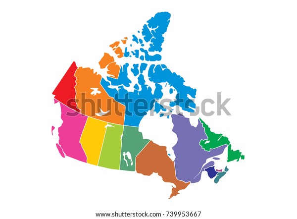 Canada Map Silhouette Vector Illustration Stock Vector (Royalty Free