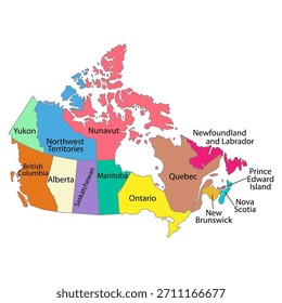 Canada map symbol shape, travel web flat concept icon vector illustration .