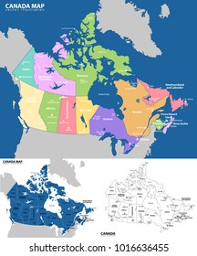 canada map. Vector