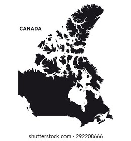 North America Map Templates Usa Canada Stock Vector (Royalty Free