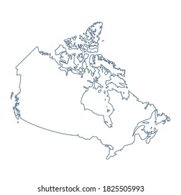 Canada Map - Vector Contour illustration