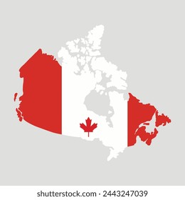 Canada map vector icon template.