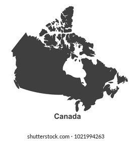 canada map. vector illustration.