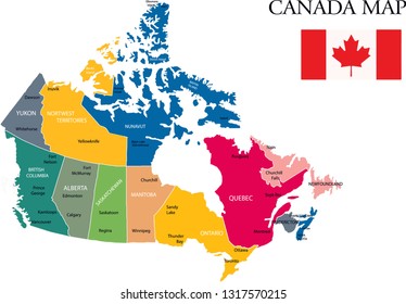 Canada Map Vector Illustration Canada Map Stock Vector (royalty Free 