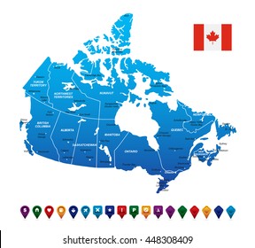 Canada Map vector illustration