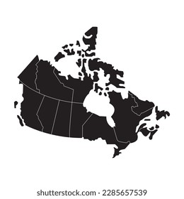 Canada Map vector illustration simple design