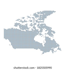 Canada Map Vector Pixel Solid Contour Stock Vector (Royalty Free ...