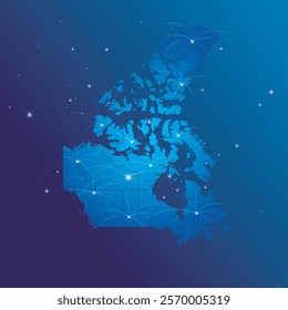 Canada map world internet network