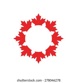 canada maple icon. canadian logo template