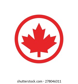 canada maple icon. canadian logo template