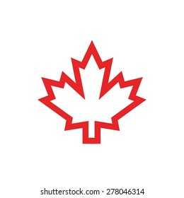 canada maple icon. canadian logo template