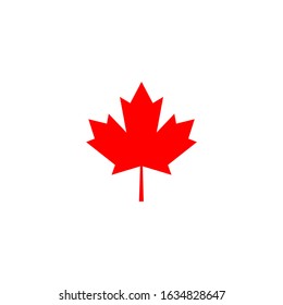 Canada maple leaf icon. Canadian logo template