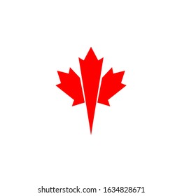 Canada maple leaf icon. Canadian logo template